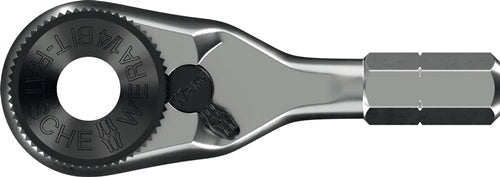 Wera 8011 Zyklop Mini 4 Bit-Ratsche, 1/4", 1/4" x 50 mm